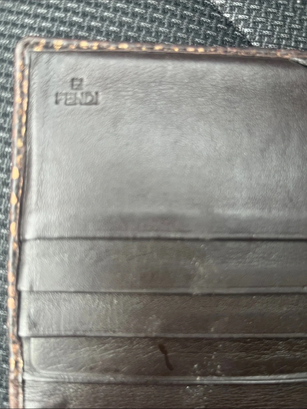 AUTHENTIC Fendi Brown and Gold FF Monogram Continental Wallet